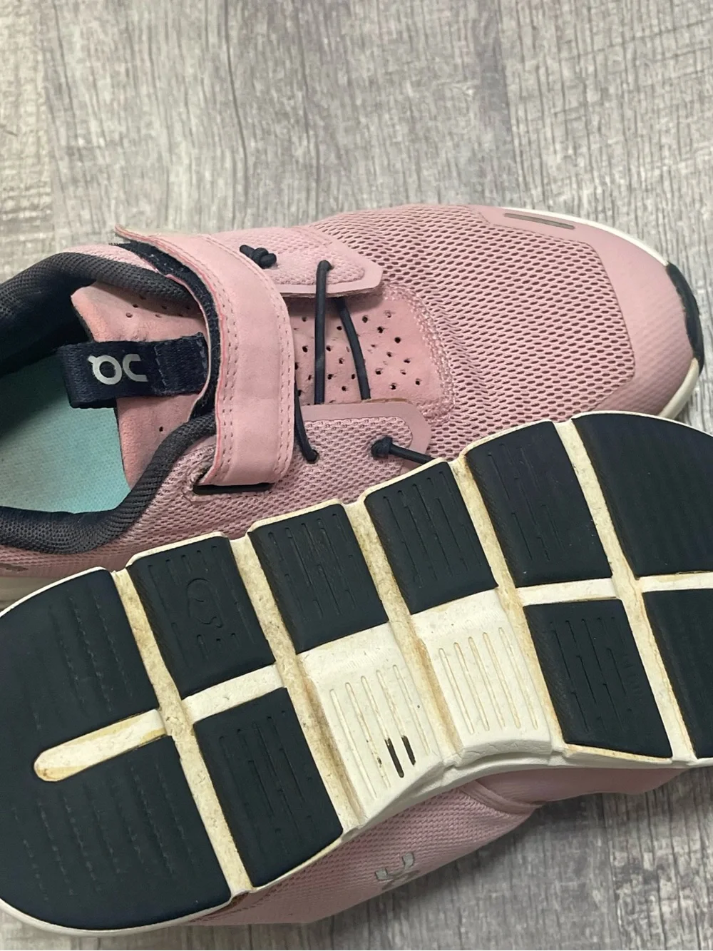 On Running Kids Pink Velcro Athletic Sneakers